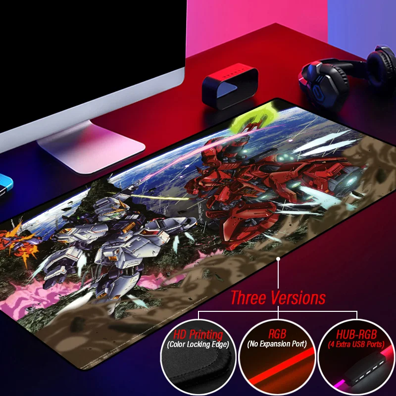 

Игровой коврик для мыши Gundam с RGB-подсветкой, 4 порта USB