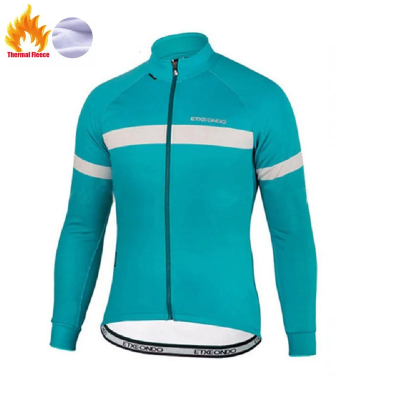 Etxeondo зимняя термо флисовая куртка для велоспорта Джерси с длинным рукавом Ropa