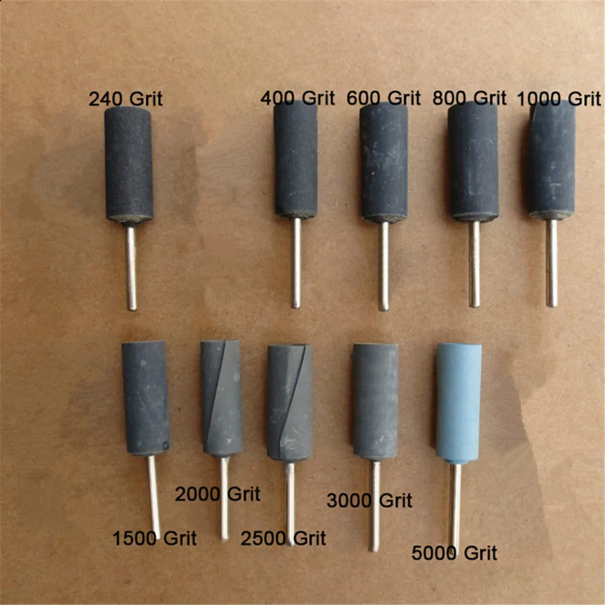 

240 - 5000 Grit Sandpaper Bar Sanding Abrasive Paper Polishing Burr 3mm Shank UK