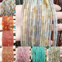 4x13mm natural semi precious stone loose beads high quality cylinder shape spacer beads diy for making necklace bracelets