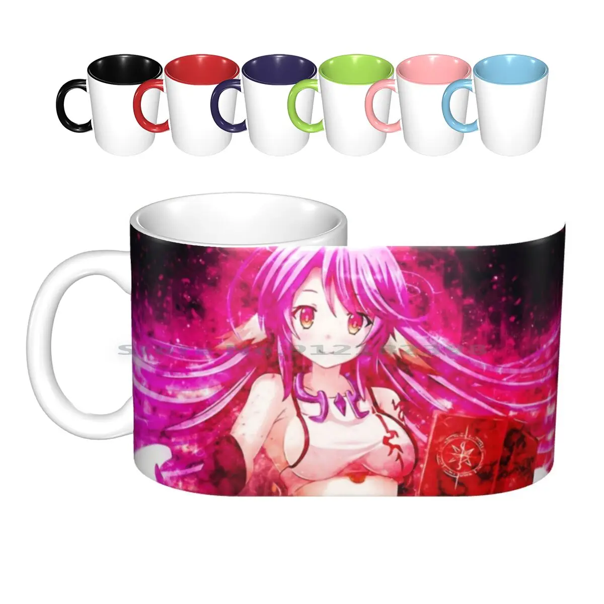 

Jibril, кружки без игры, без жизни, керамические кружки, кофейные чашки, кружка для молока и чая, Аниме Манга, Япония, нет игры, нет жизни, нет игры...