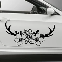 fun antlers flowers car sticker vinyl cars decal custom window door wall sticker