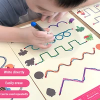 montessori children toys drawing tablet early educational math boy girl game book kids child learning shape pen control draw set