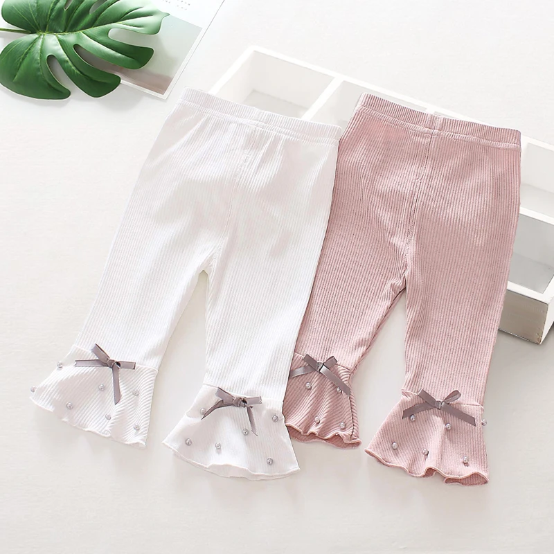 Леггинсы для девочек Сезон лето Новинка 2020 года Брюки малышей в Корейском стиле