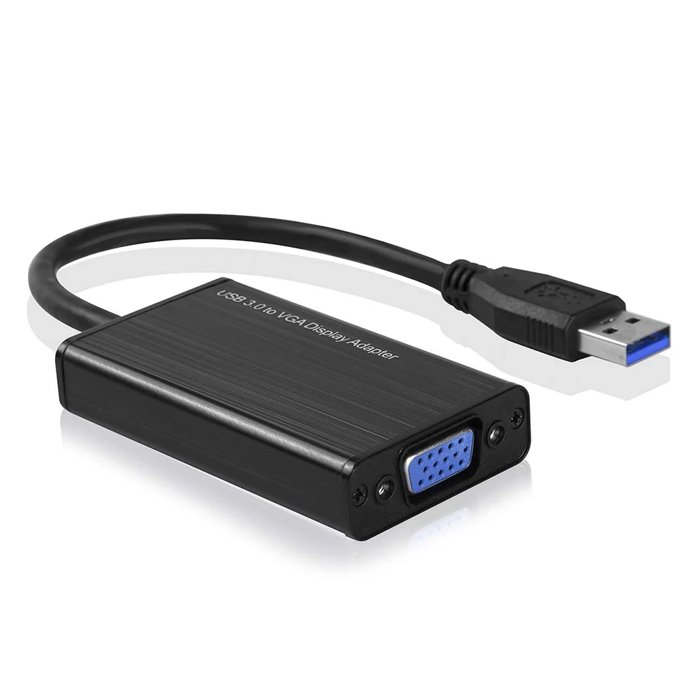

USB 3.0 to VGA Adapter External Video Card Multi Display Converter 1080P HD Audio Video Adapter for Windows XP 7/8/10 Laptop PC