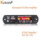 Плата mp3-декодера с Bluetooth 5,0, FM-радио, 5-12 В постоянного тока, аудиомодуль с усилителем 2*3 Вт для автомобильного дистанционного воспроизведения музыки, динамика