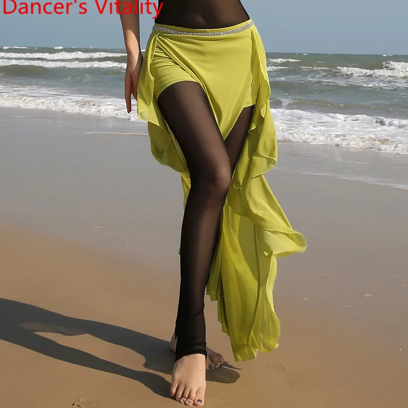 Женская одежда для танца живота сетчатые облегающие эластичные штаны занятий