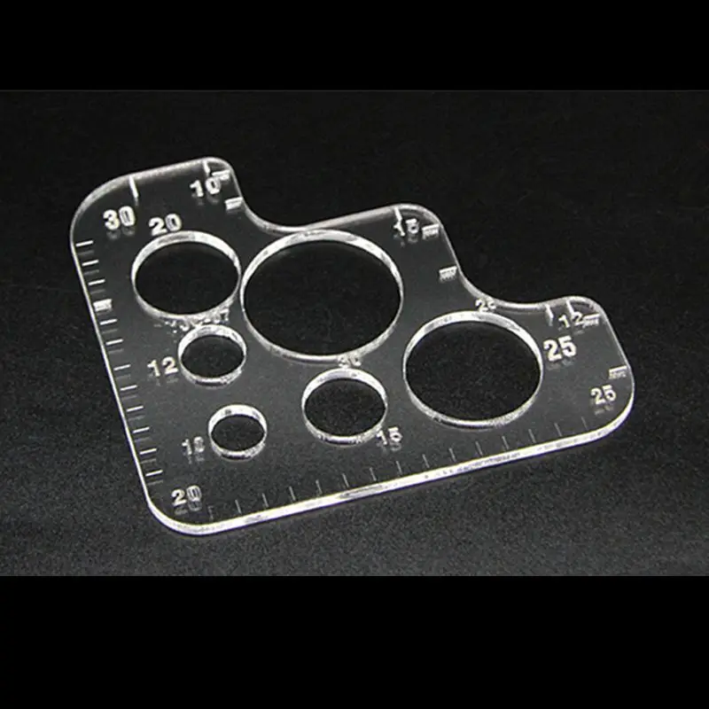 Инструменты для кожевенного Ремесла прозрачный акриловый шаблон круглая