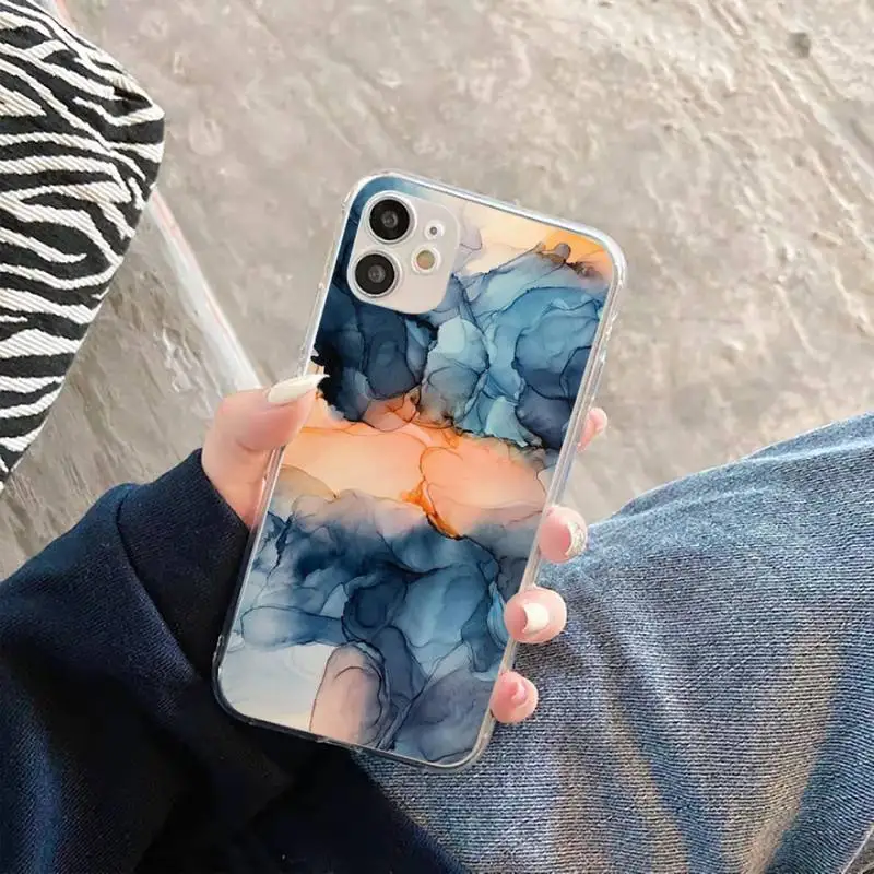 

Vintage Marble Phone Case Transparent for iPhone 11 12 mini pro XS MAX 8 7 6 6S Plus X 5S SE 2020 XR