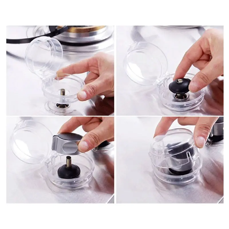 

6 Pcs Baby Safety Oven Lock Lid Gas Stove Knob Covers Infant Child Protector Safety Material and Accurate Size Kitchen