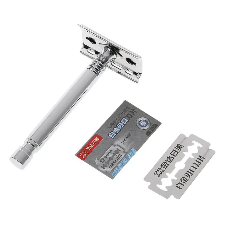 Мужская Ручная бритва с двойным лезвием 1 комплект для удаления бороды и усов