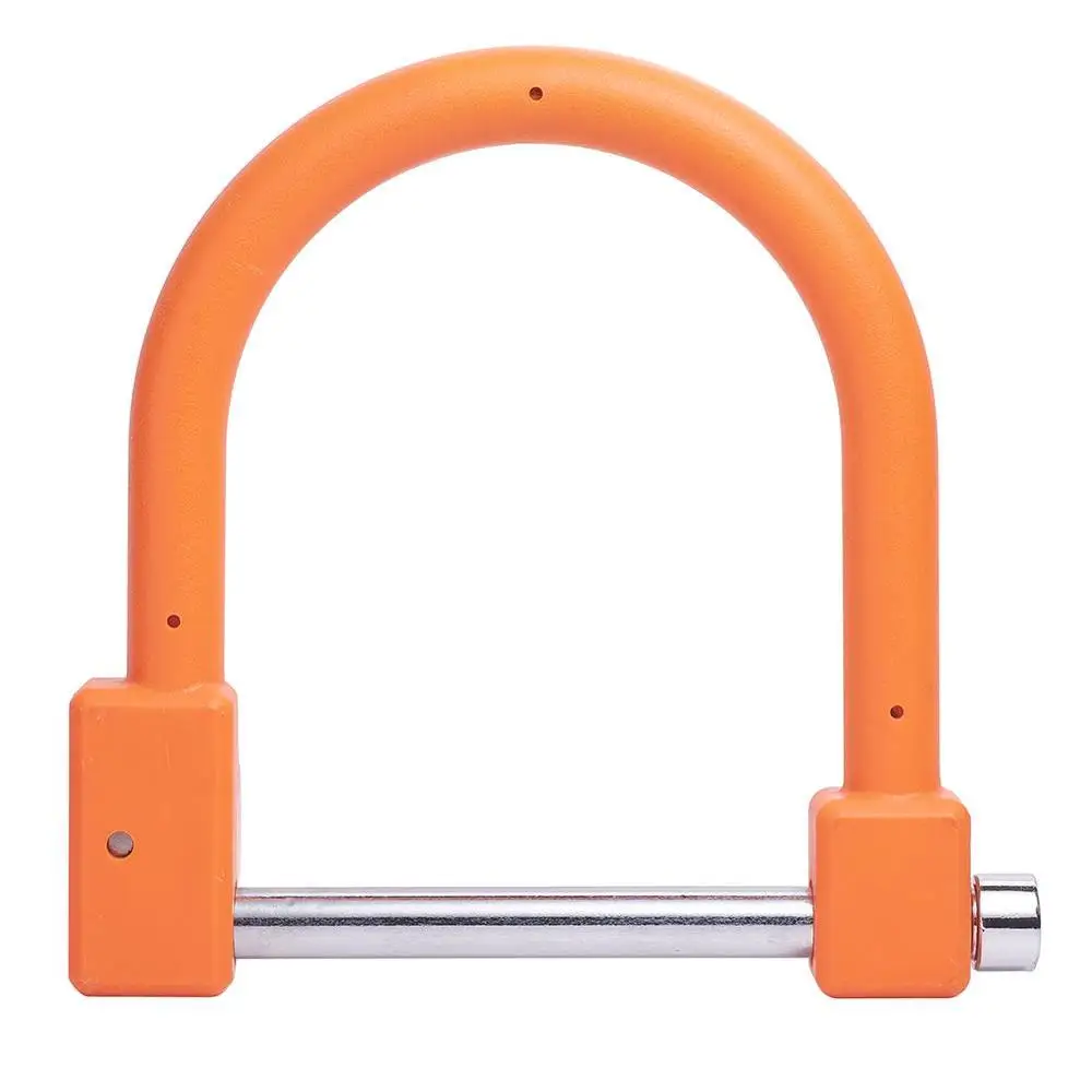 

Orange U Type Lock Motorcycle Bicycle Security Lock Bike Scooter Ladder Rack Safety