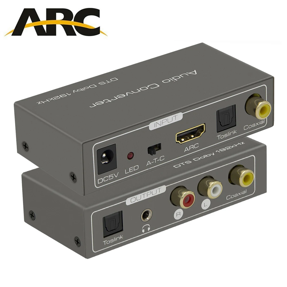 

HDMI 2,0 ARC адаптер HDMI ARC преобразователь toslink Цифровой в аналоговый аудио преобразователь Декодер коаксиальный В toslink двунаправленный