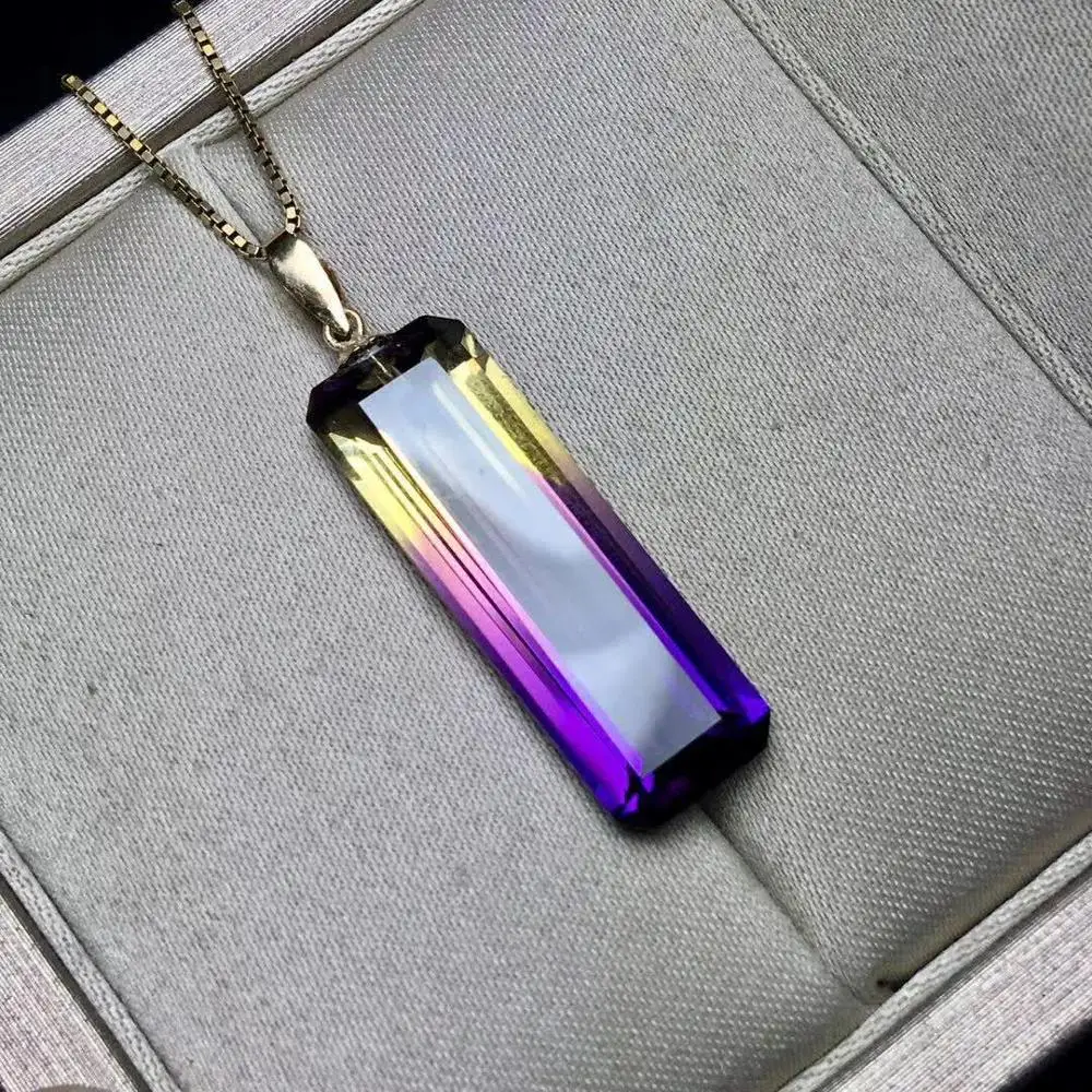 

shilovem 18k yellow gold piezoelectric ametrine pendants fine Jewelry women trendy party classic new wedding jcz102488z