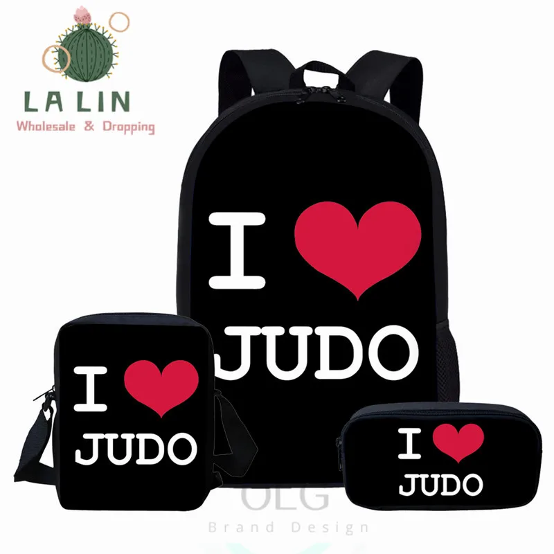 Лялина прохладные боевые искусства дзюдо печатных школьные сумки студенческий
