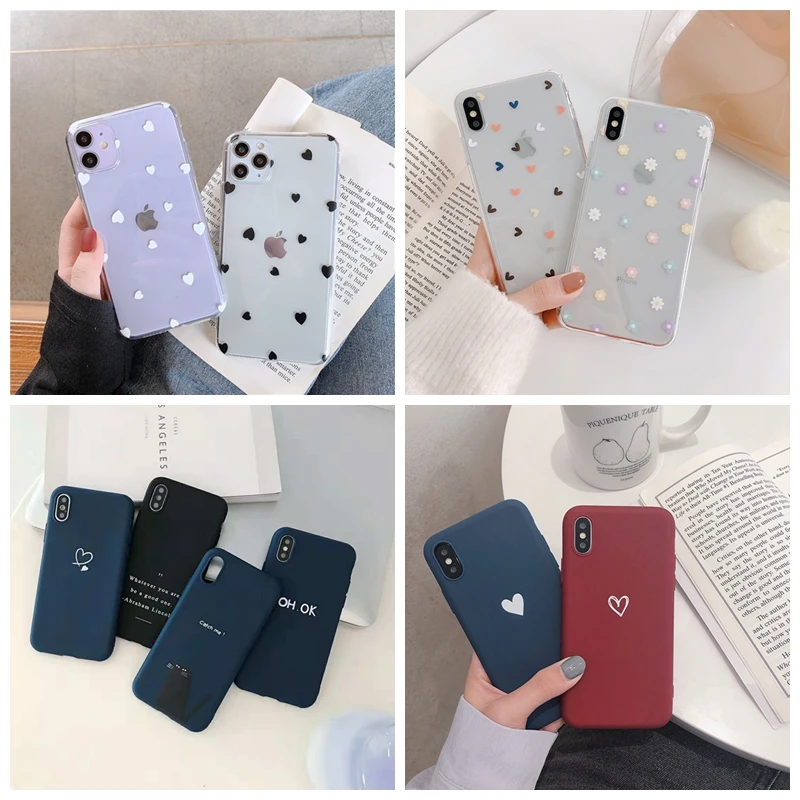

Matte Cartoon Case For Samsung Galaxy A50 A50S A30S A10 A30 Cases Soft TPU Back Clear Floral Mini Heart Cover For Samsung A50