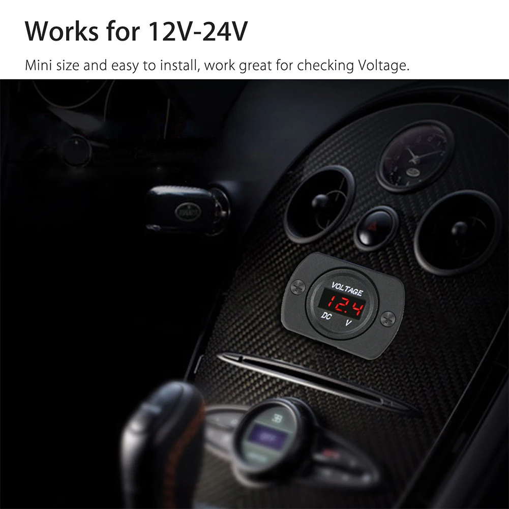 Led Voltmeter Easy To Use Portable Universal Car Motorcycle Digital 12-24V Durable Battery Gauge | Автомобили и мотоциклы