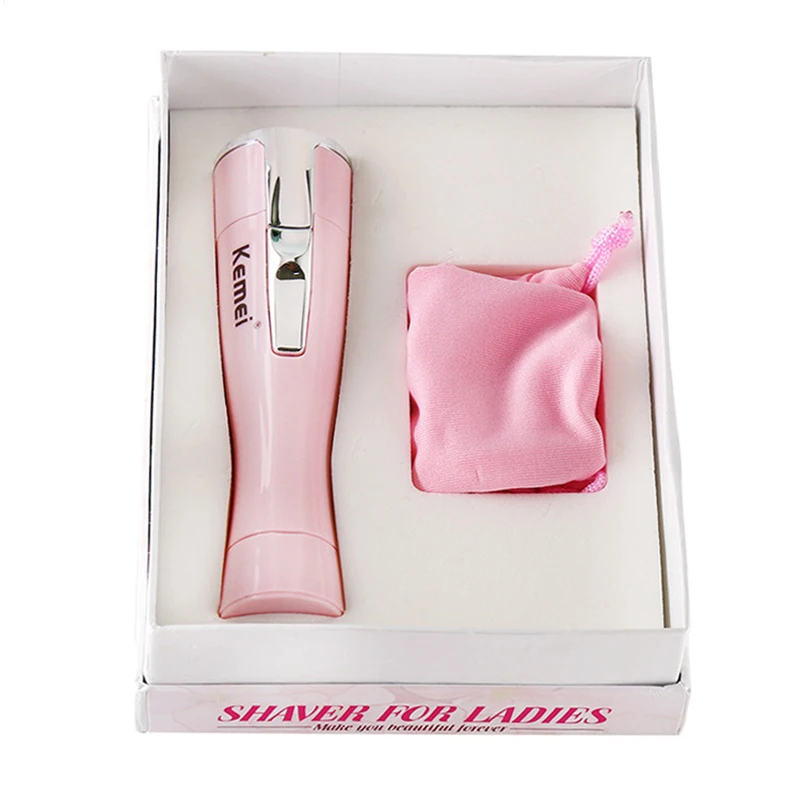 

KM-1012 mini depilator pink lady shaver Portable epilator male and female whole body shaver dry battery scraper 1PC