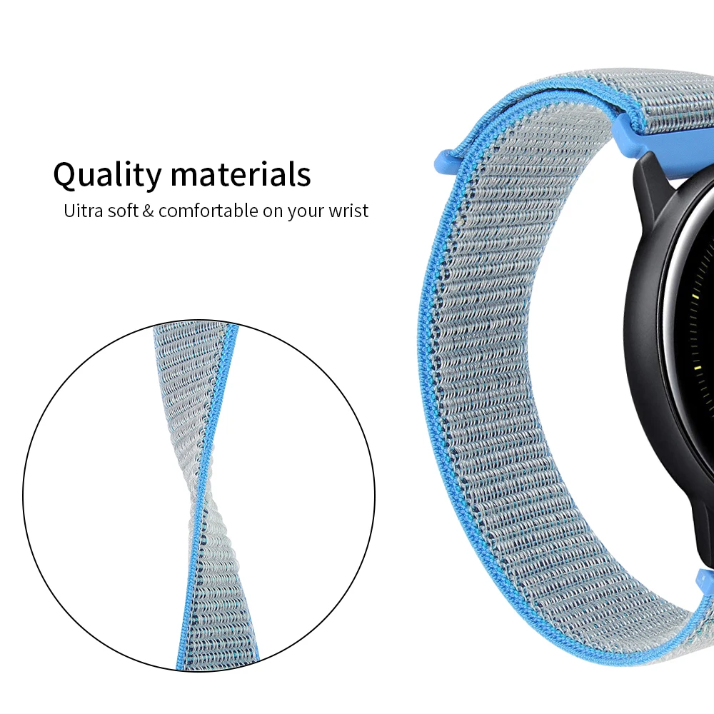 20 мм ремешок для часов Quick Release для samsung Galaxy Watch Active 2 Band Galaxy 42 мм ремешок Classic gear S2 спортивные часы с нейлоновым ремешком
