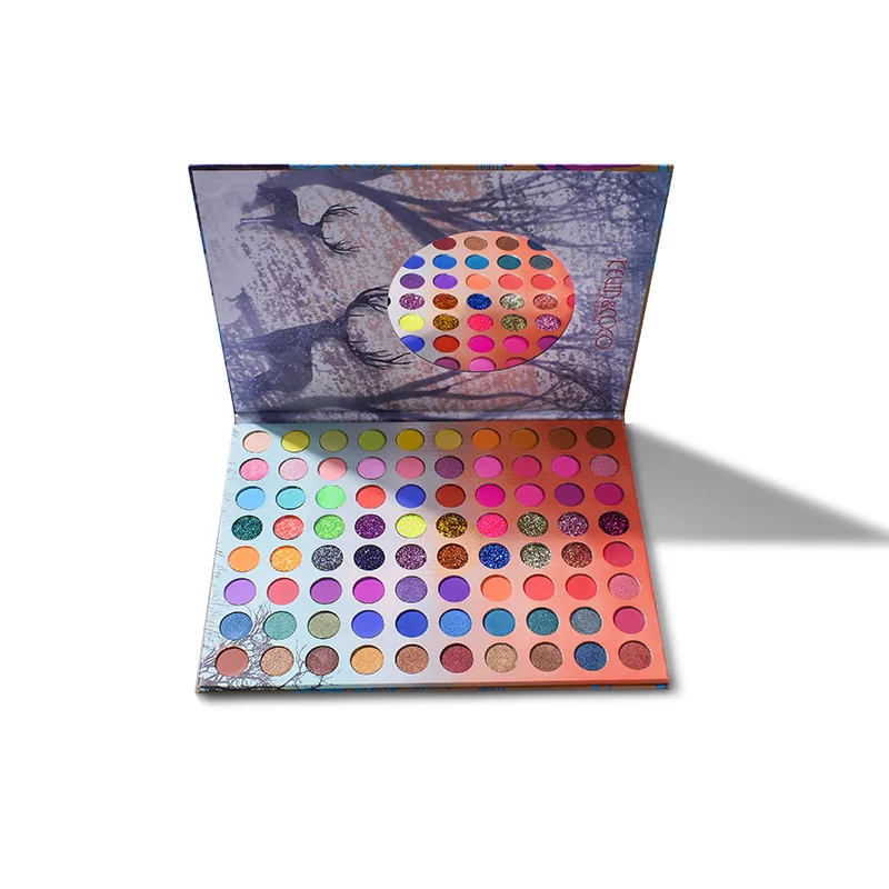 80 цветов блестящие тени для век Палитра мерцающие матовые алмазные металлик