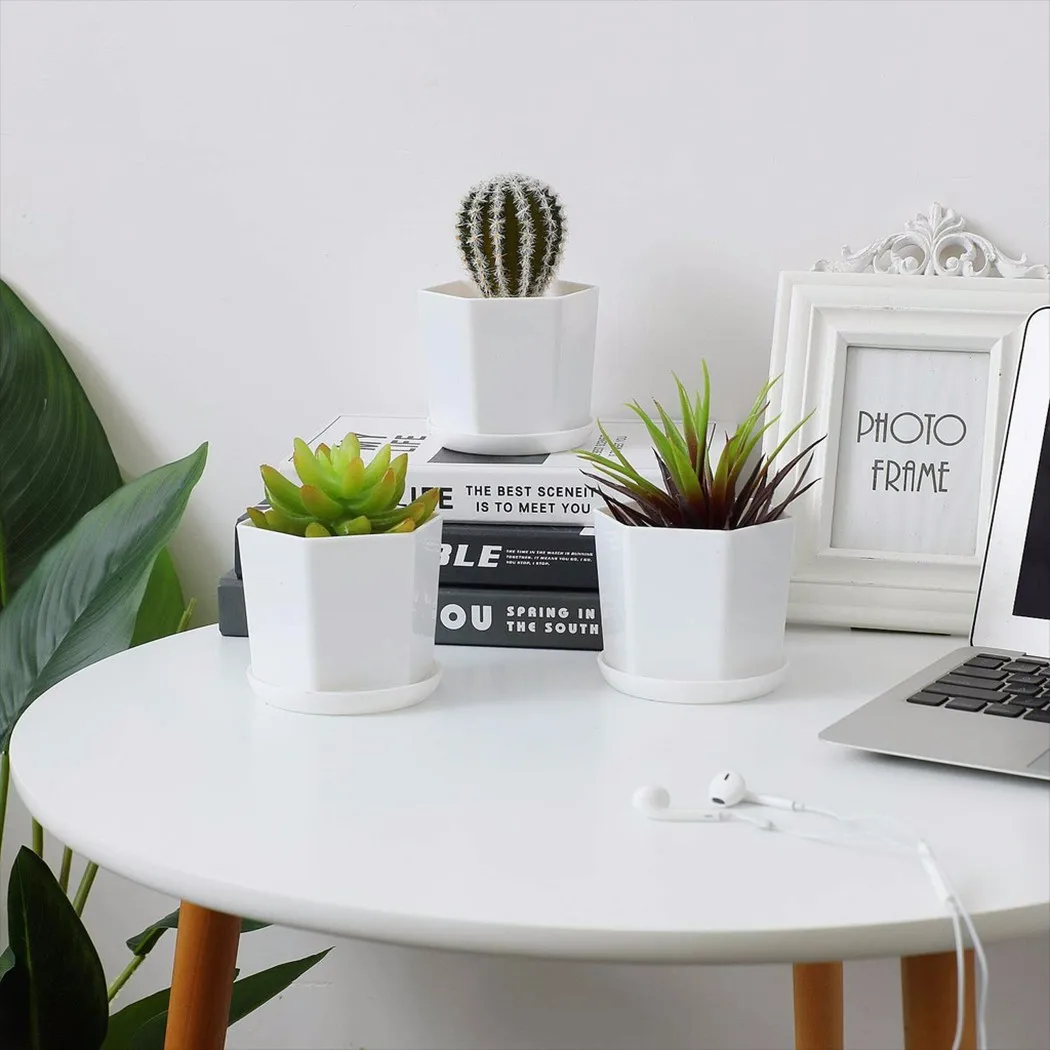 

European Style Plastic Flowerpot Succulent Green Sill Imitation Ceramic Green Plant Potted Flowerpot