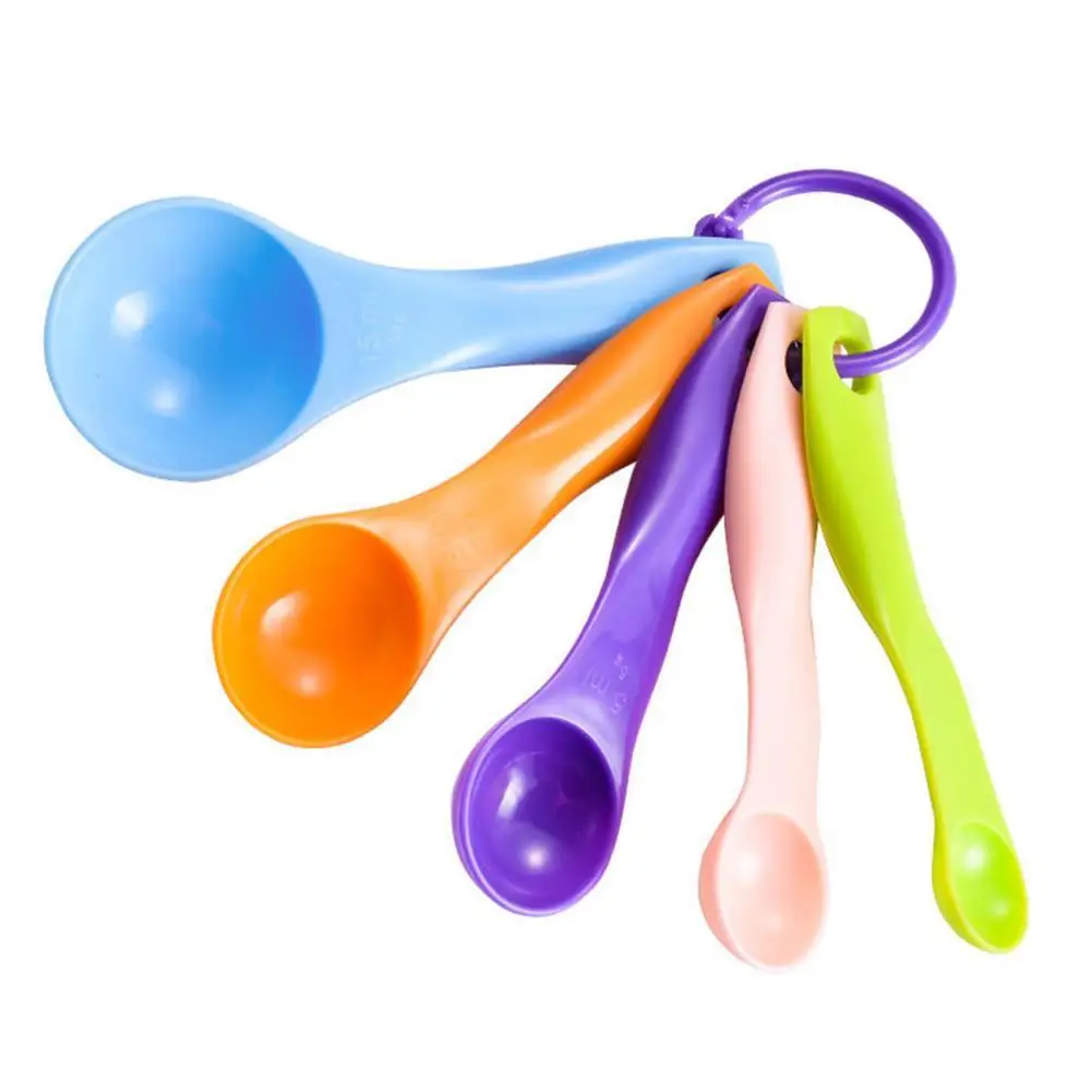 

5Pcs/Set Baking Measuring Spoons 2 Scale 1/2.5/5/7.5/15g/ml Hanging Seasoning Scoops for Kitchen