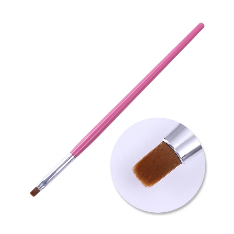 Clean Up Brush Pink BORN PRETTY акриловая маникюрная кисть для маникюра, кисти для рисования ногтей, Раскрашивание дизайна, щетка для маникюра, набор гелевых лаков, инструменты - Цвет: Clean Up Brush Pink