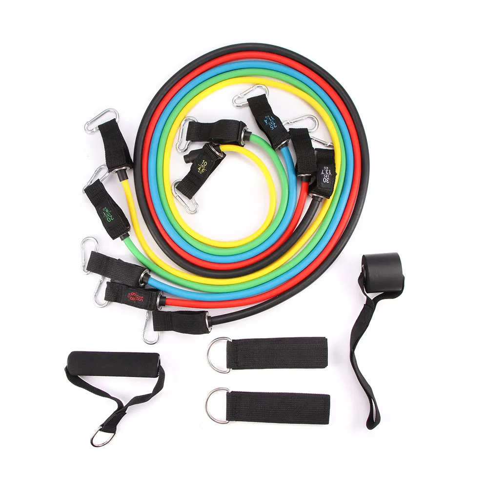

11 Pcs Elastic Resistance Bands Sets Workout Rubber Elast Band For Fitness Sports Gym Exercise Equipment Training Pull Rope