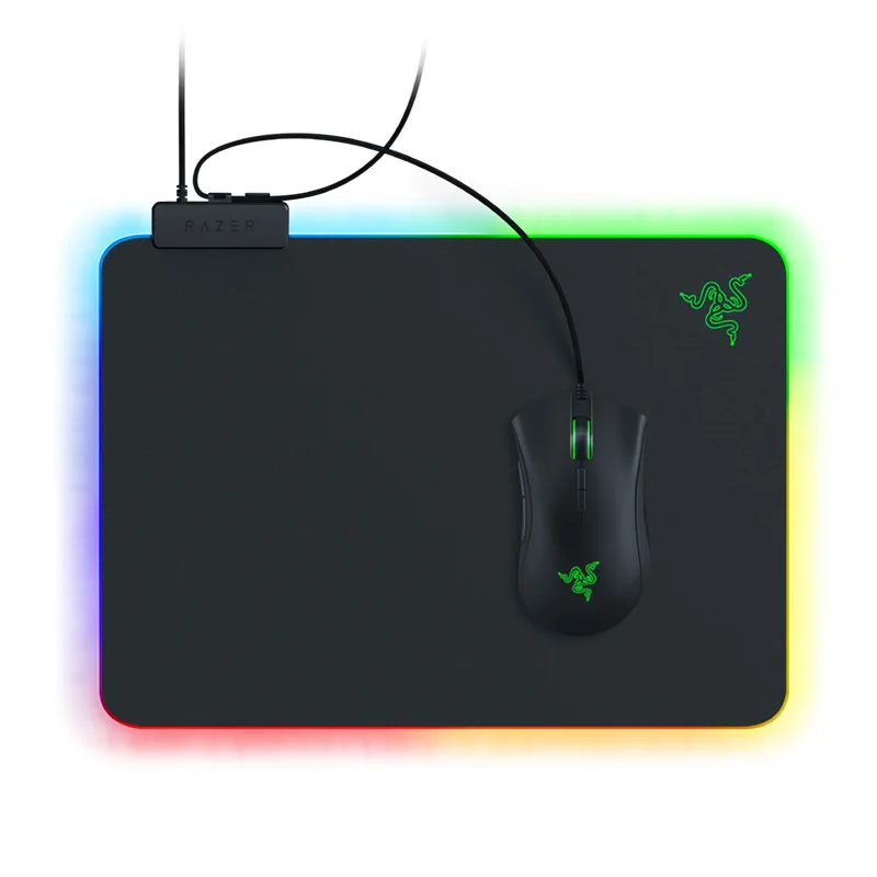 

Razer Firefly Hard V2 RGB Gaming Mouse Pad: Customizable Chroma Lighting - Built-in Cable Management - Non-Slip Rubber Base