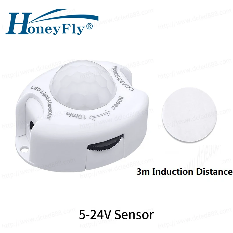 Переключатель датчика движения HoneyFly 30-10 мин регулируемый инфракрасный датчик