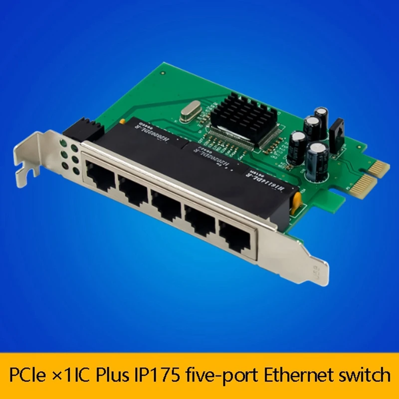 Компьютерная шина PCI-E X1 IC плюс IP175C 5-Порты и разъёмы 10/100 Ethernet Встроенный