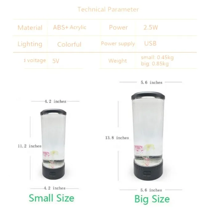 

Jellyfish Night Light Lamp Led Color Changing Home Decoration Aquarium Style Led Birthday Gift For Kids Children Usb Charging