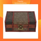 Большие декоративные брелок замок для ювелирных изделий ручной работы, Винтаж деревянная Подарочная коробка для хранения