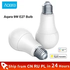 Умная Светодиодная лампа Xiaomi Aqara Zigbee, 1-2 шт., 9 Вт, E27, 2700-6500 К