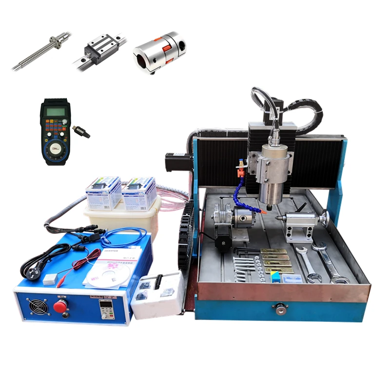 Стальной фрезерный станок с ЧПУ 6040 2200 Вт линейная направляющая USB 3 4 оси