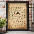 Йога Ashtanga Таблица позы здоровье винтажные плакаты принты упражнения спортзал Йога Настенная картина на холсте гостиная домашний декор