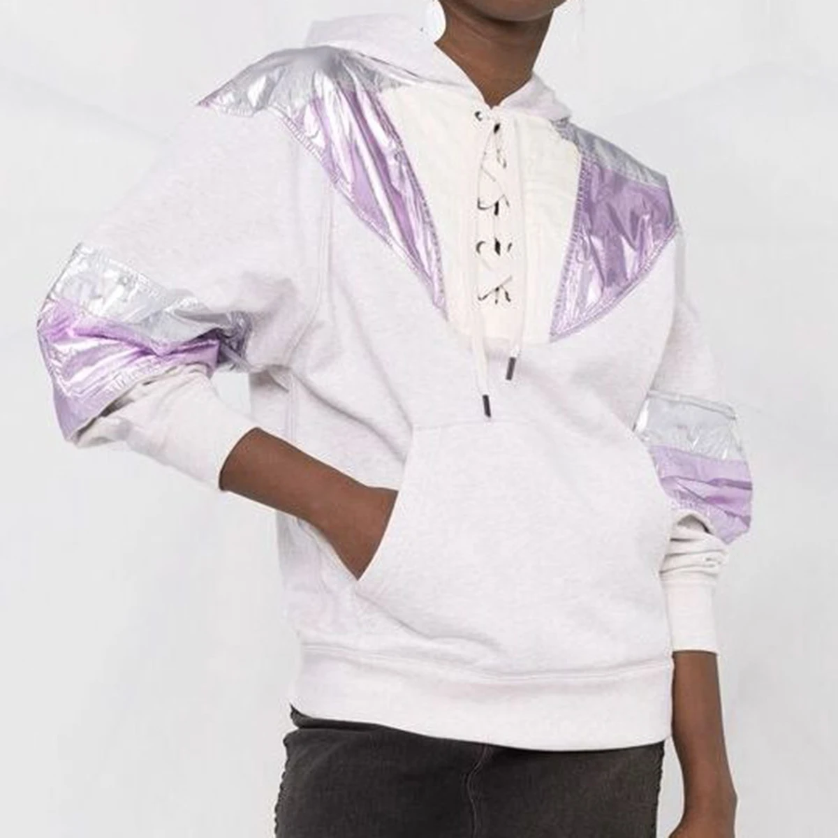 

Pirate Hippie Patchwork Graphic Hoodies Woman Autumn Draw String Long Sleeve Hooded Sweatshirts Casual Vintage Pullovers Top