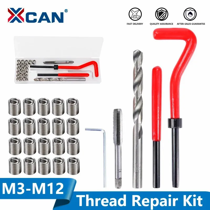 Outil de réparation de filetage XCAN  25 pièces  M3/M4/M5/M6/M7/M8/M10/M12/14  pour restaurer un