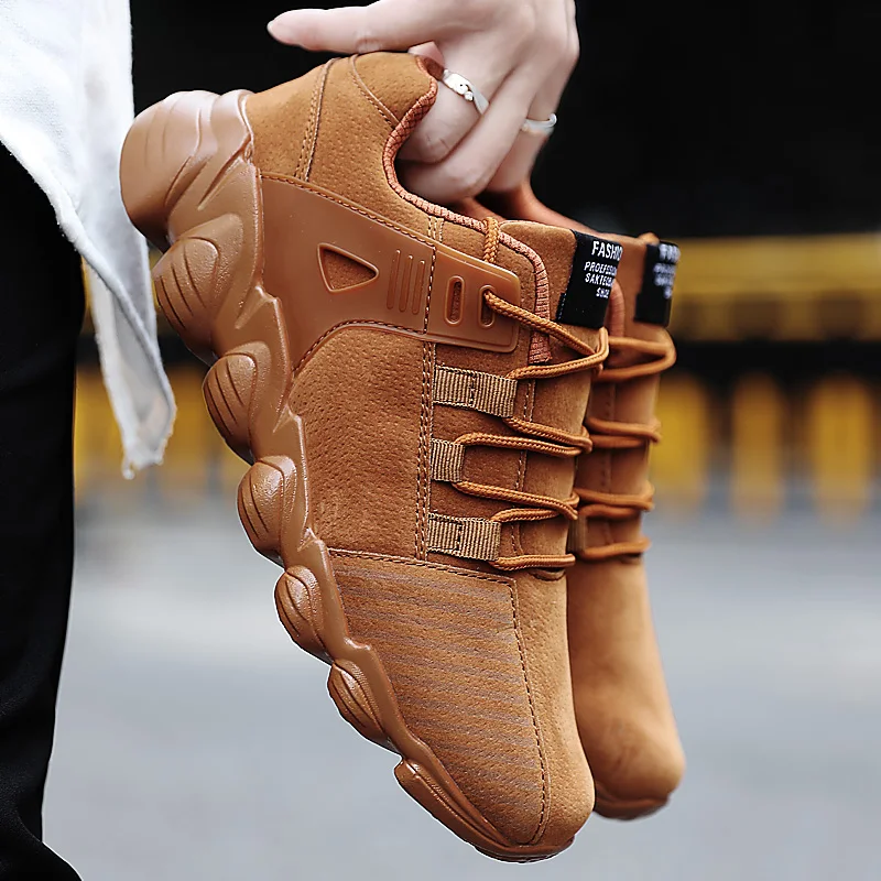 Pop Men Spring Casual Shoes Fashion Comfortable Stretch Sneaker Soft Suede Autumn Models Male Footwear Sneakers Adult Plus Size | Обувь