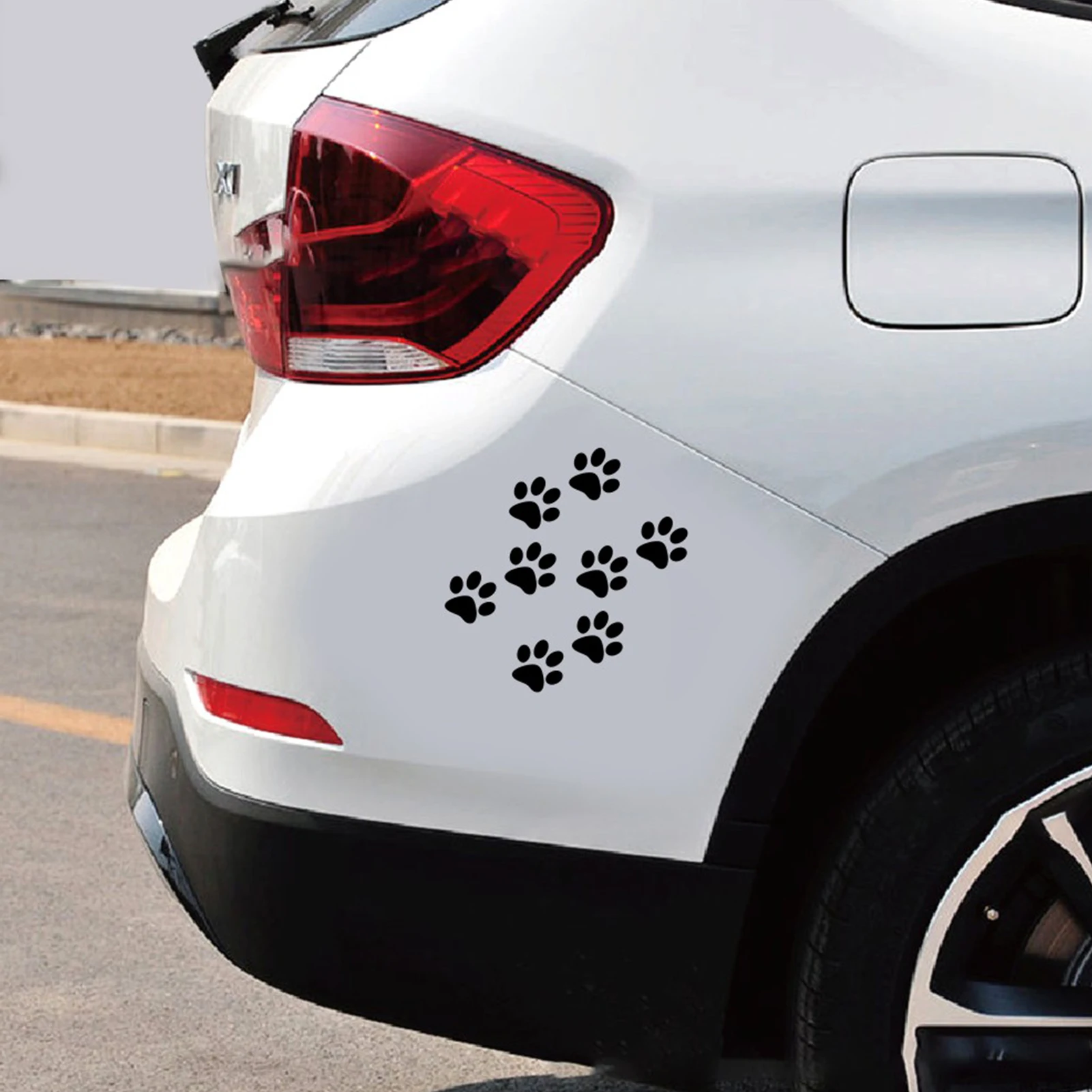 8 наклеек для автомобиля с изображением собачьей и кошачьей лапок, милые украшения из ПВХ с следами лап.