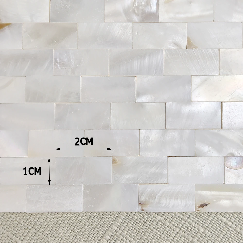 25pcs rectangle FanshapePure White Color Shell Mother of pearl mosaic tile for Crafts DIY Decoration | Дом и сад