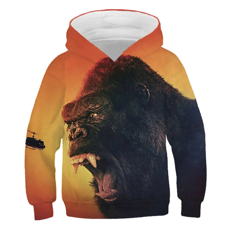 

New Kids Hoodie Godzilla- Animal Sweatshirt For Boys Girls 3D Printed Top Child Long Sleeve Fashion Cool Children Clothes Jacket