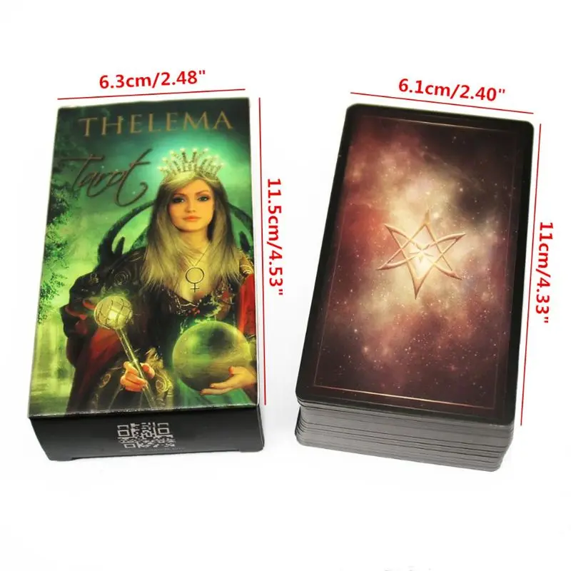 

78 Cards Deck Thelema Tarot English Oracle Playing Card Family Party Board Game Guidance Divination Fate