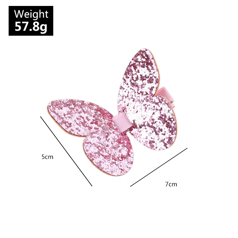 Cpop заколка для волос с бантом детей блестящий чип Милая Великолепная розовая