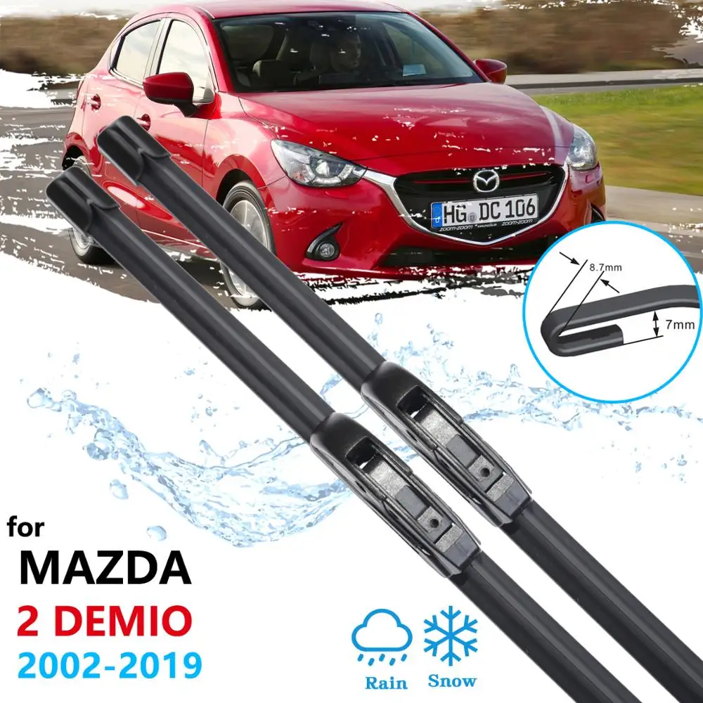 Автомобильные стеклоочистители для Mazda 2 Mazda2 Demio DY DE DJ 2002 ~ 2019 лобовое стекло