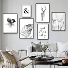 Плакаты с изображением черно-белых одуванчиков, жизнь художественная стена с цитатой, картина с изображением влюбленных, птиц и перьев в скандинавском стиле HD3140