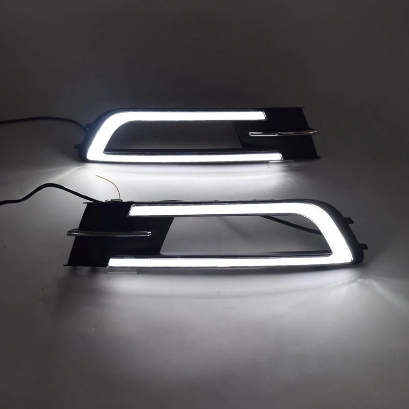 

Car 3 Colors DRL 12V LED Daytime Running Light Turn Signal Day Light Brake Light Lamp for Passat B8 2017 2018