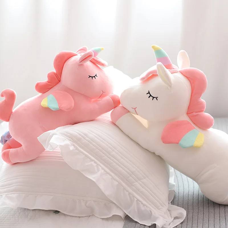 40 см/50 см/60 см/80 cmUnicorn игрушки мягкие чучело и плюшевые единорог лошадка с куклой