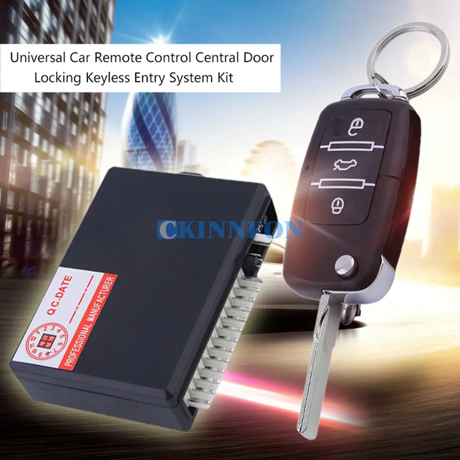 

100Pcs/Lot Universal Car Remote Control Central Door Locking Keyless Entry System Kit (Color: Black)
