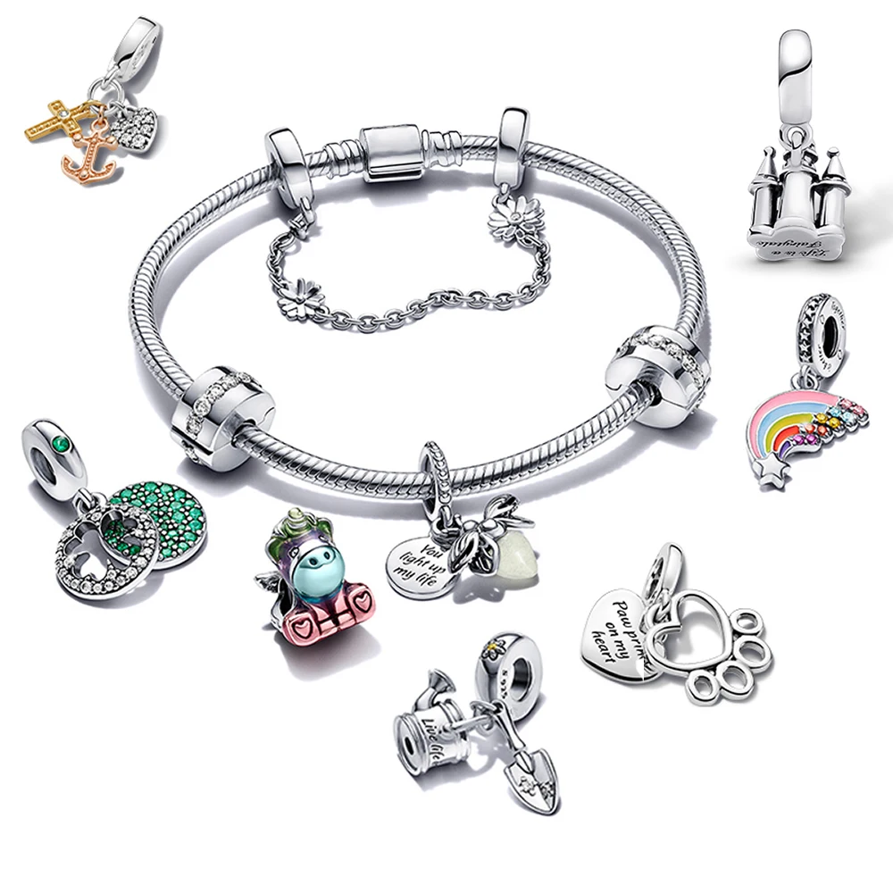 

Volayer 925 Sterling Silver Bead Family Mum Love Heart Mother charms fit Original Pandora Bracelets Women Jewelry Mother Gift